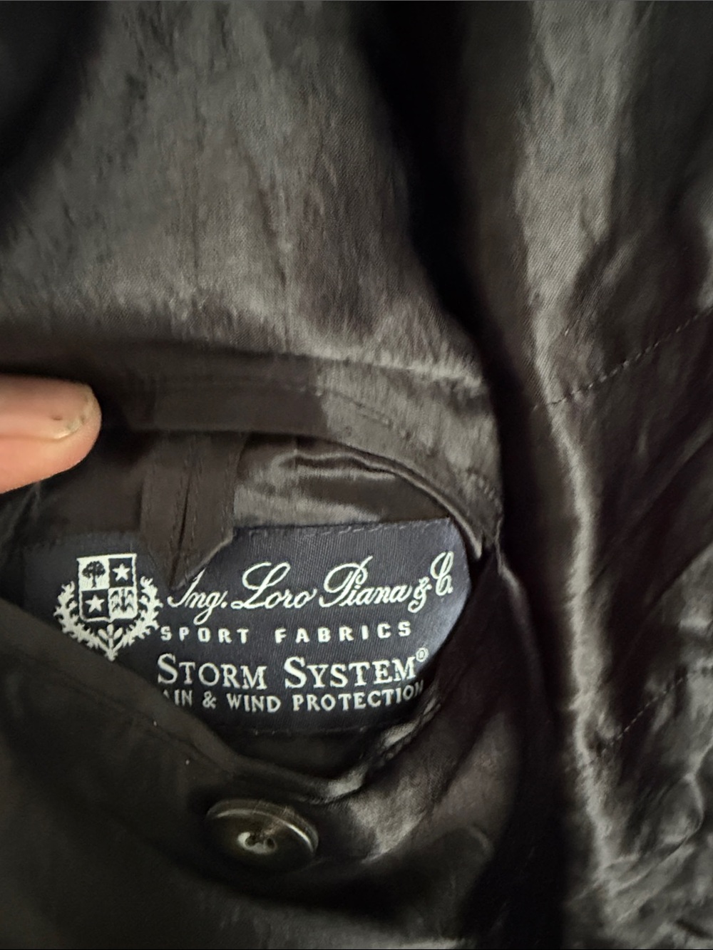 Giorgio Armani Men's Charcoal Jacket with Wool Cashmere Loro Piana Storm System - Picture 3 of 10